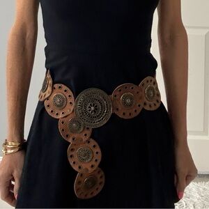 Brown and Gold Western Decorative Belt